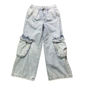 Y2K Wide Leg Cargo Jeans Distressed Hem, streetwear,‎ GenZfashion, Baggy, Grunge